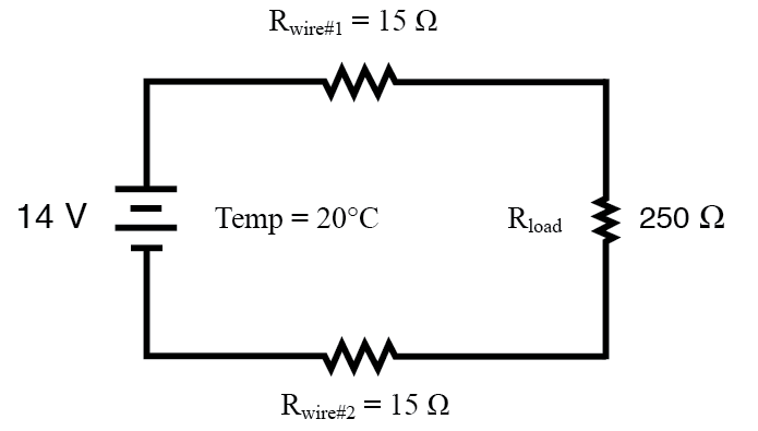 An Example Circuit To See How Temperature Affect Wire Resistance