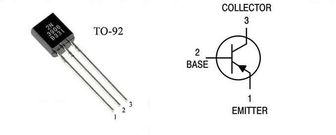 Pin Configuration and Schematic of the 2N3906