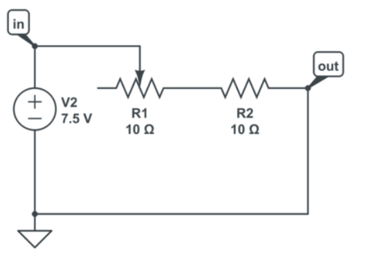 Potentiometer as a Voltage Divider