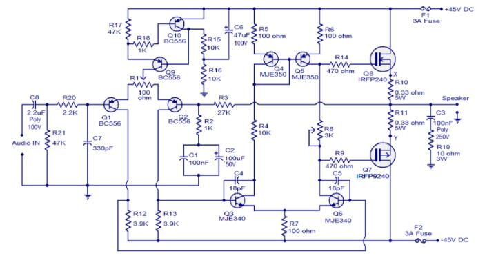 MOSFET Power Amplifier circuit