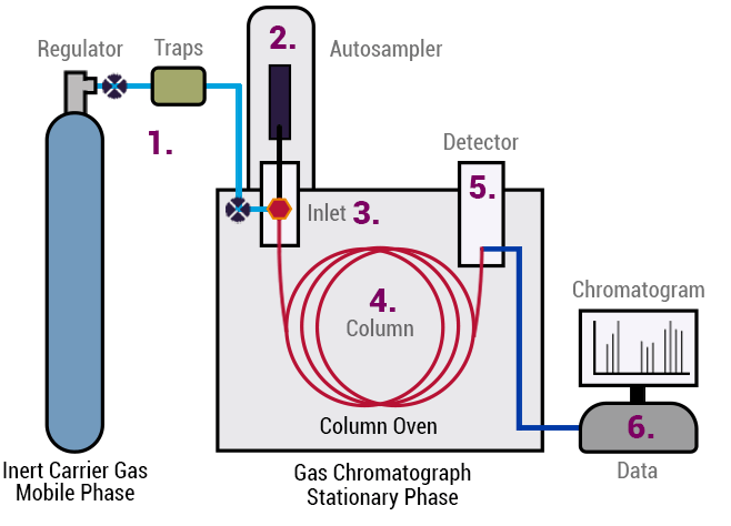 Schematic Gas Chromatograph Analyzer Parts