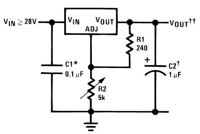 LM350 IC Circuit Diagram