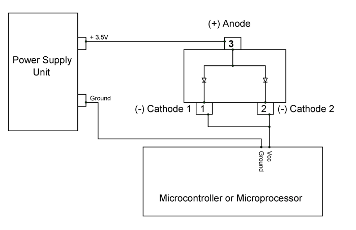 Fig 3 BAT54A Schottky Diode Circuit